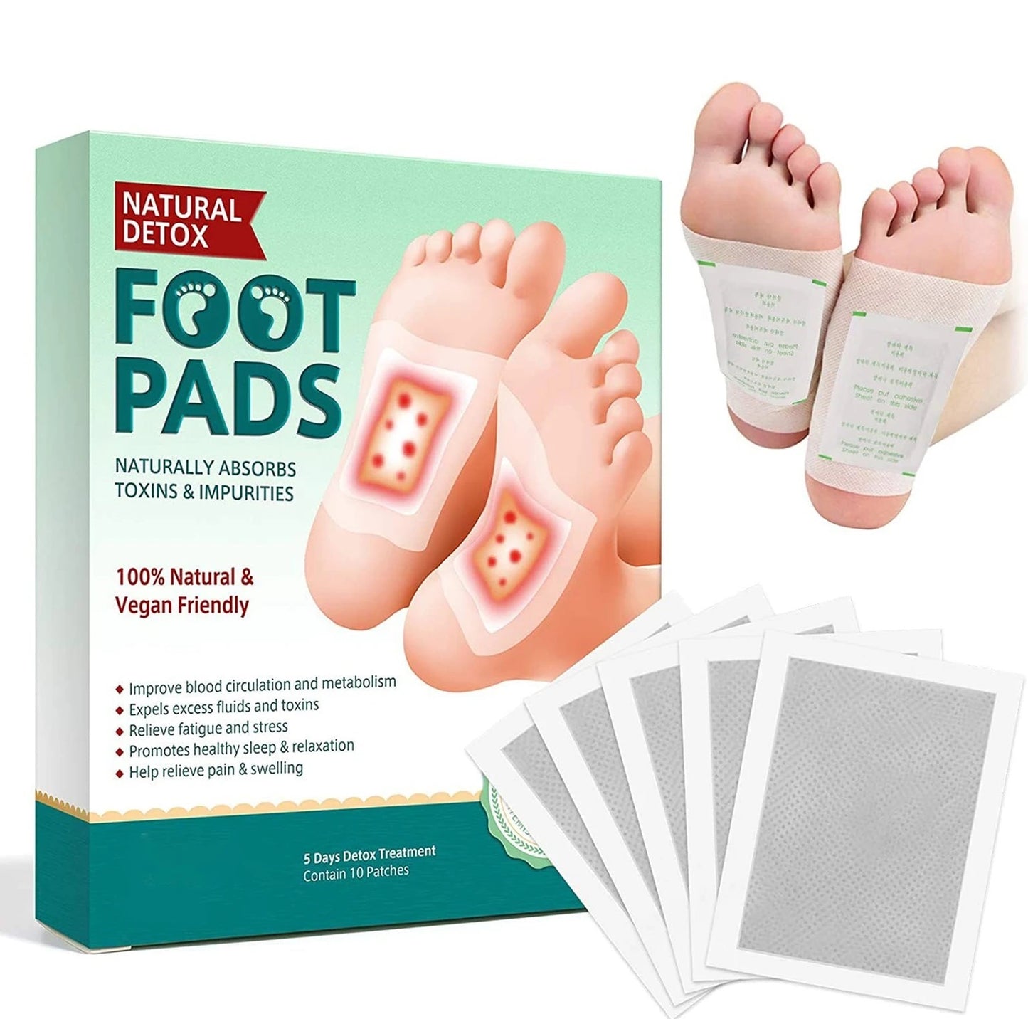 Premium Detox Foot Patches Buy 1 Get 1 Free 10 x 2 patch